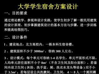 宿舍方案设计作业