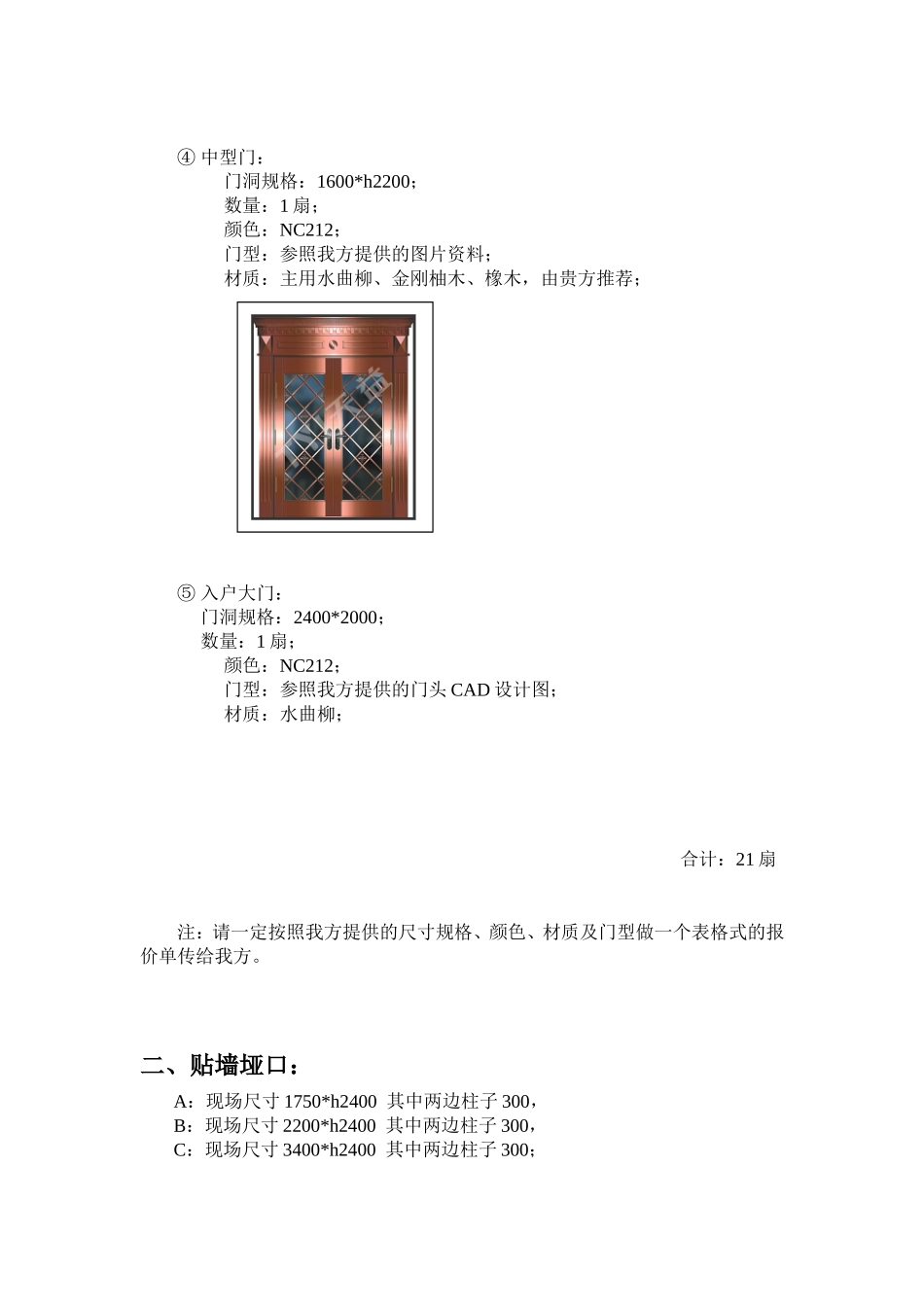 木门出样样品明细范例_第3页