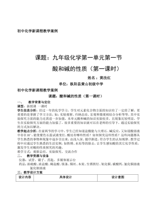 初中化学新课程教学案例