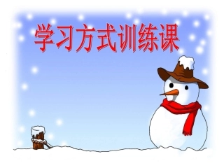 学习方式训练课