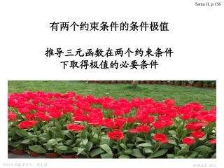 有两个约束条件的条件极值