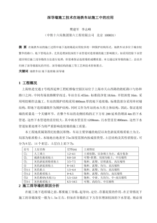 深导墙施工技术在地铁车站施工中的应用