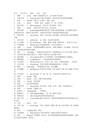 汉字听写小学3