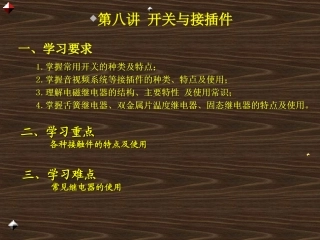 第八讲 开关与接插件