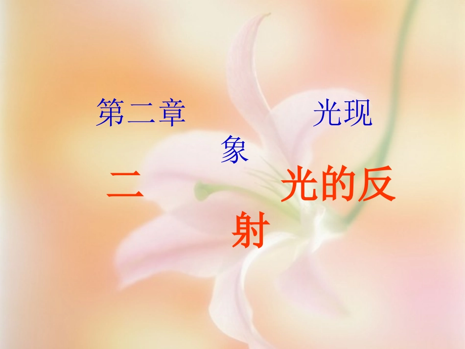 人教版《22光的反射》+flash课件_第1页