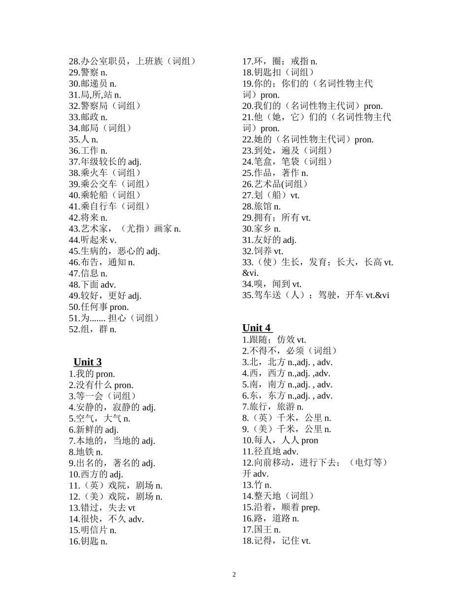 7B全一册单词表_第2页