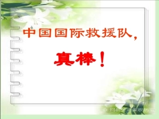 中国国际救援队真棒上课
