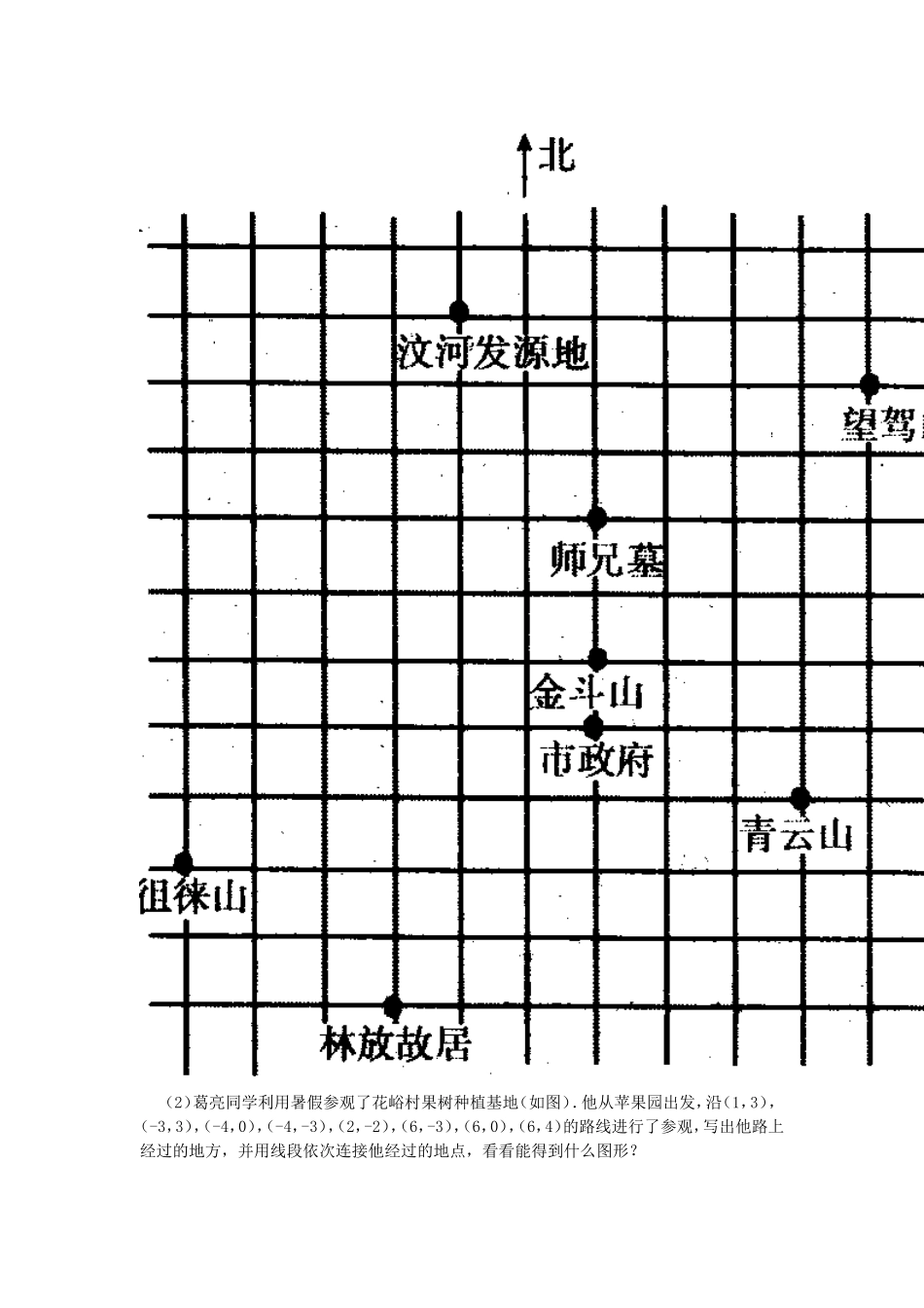 《用坐标表示地理位置》同步练习题_第2页