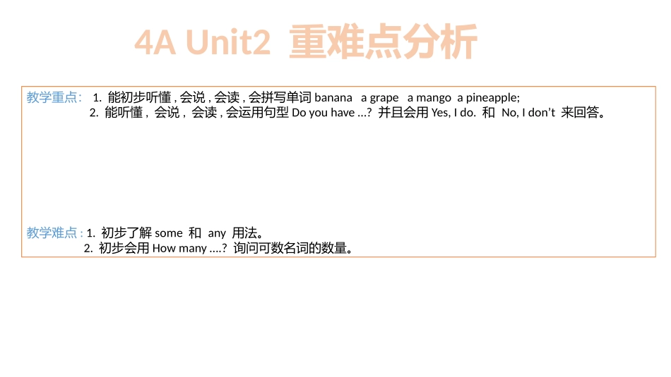 4aUnit2重难点_第1页