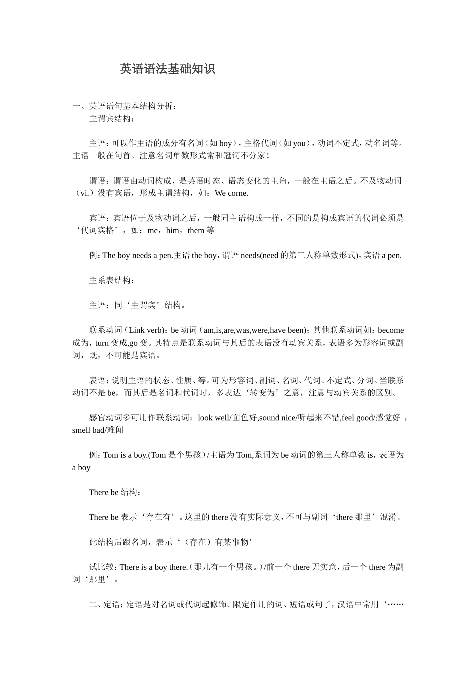 英语语法知识_第1页