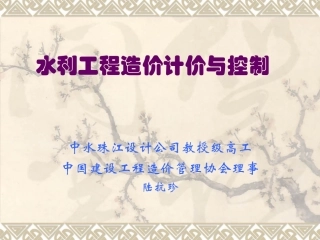 水利工程造价计价与控制