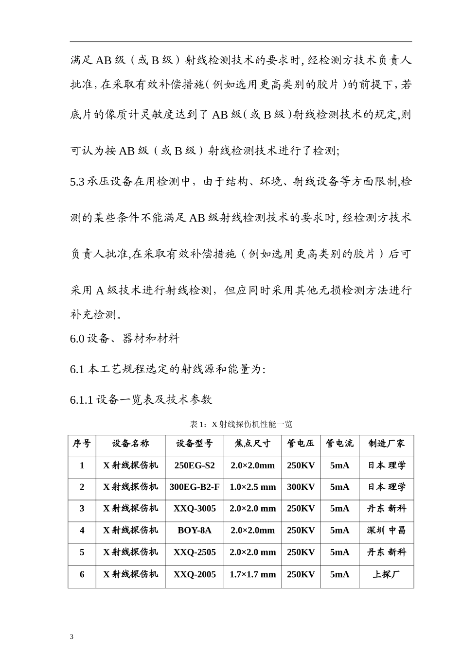 对接焊接接头X射线检测工艺规程_第3页