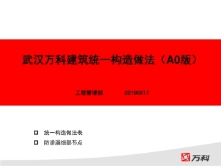 武汉公司建筑统一构造做法(A0版)