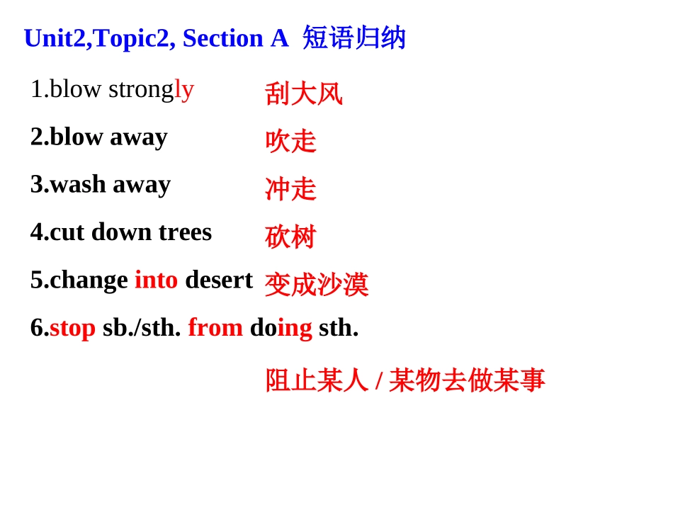 Unit2-Topic2-SectionA短语_第1页