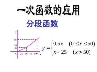 14.2.2一次函数(4)分段函数(1)