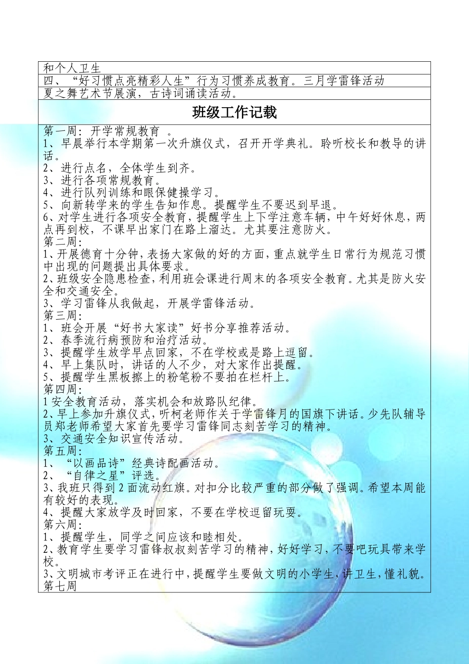 二四班级主任记载表_第2页