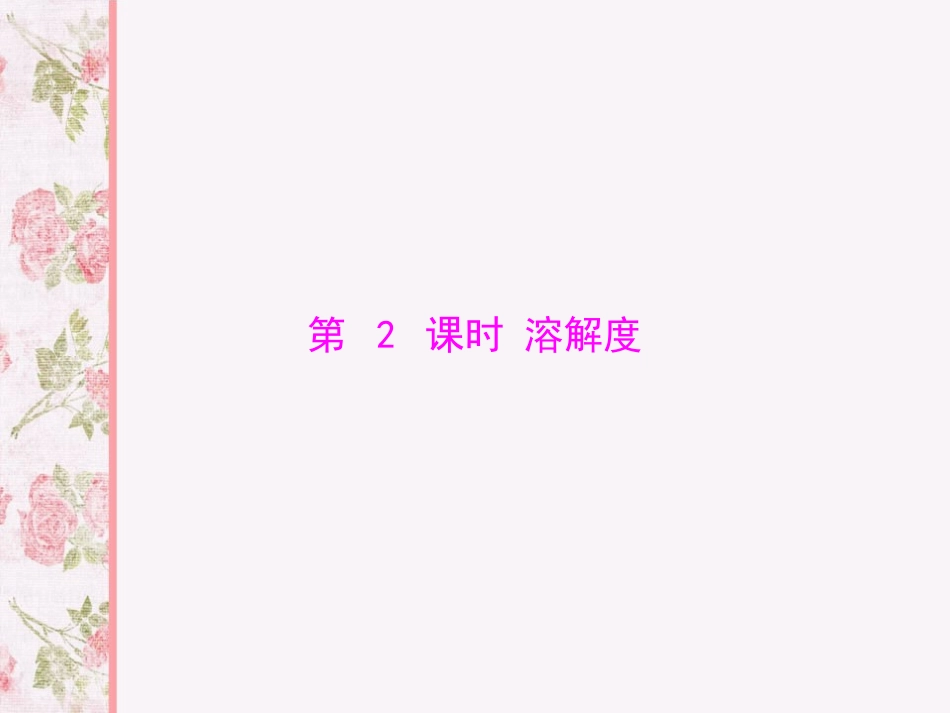 溶解度第课时课件人教版九年级下_第1页