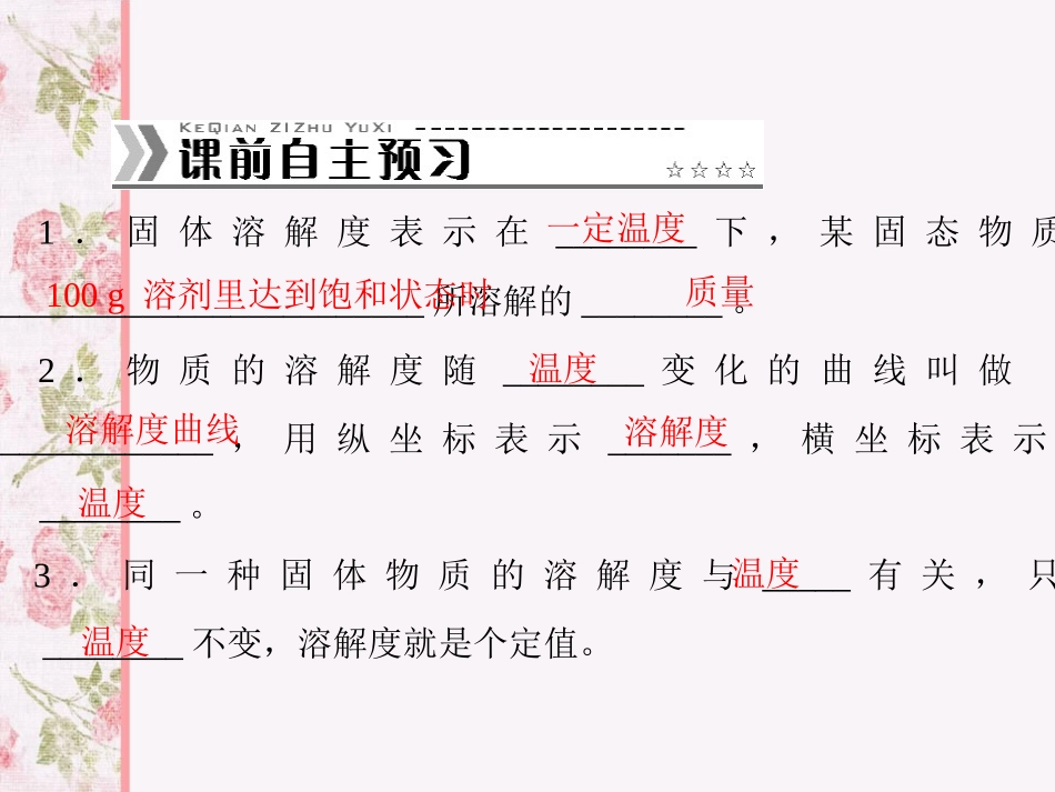 溶解度第课时课件人教版九年级下_第2页