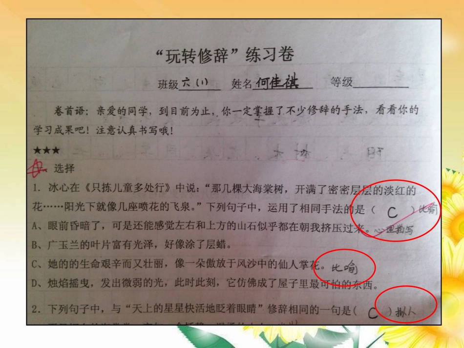 “玩转修辞”练习评讲_第2页