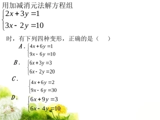 《二元一次方程组及其解法3》习题1