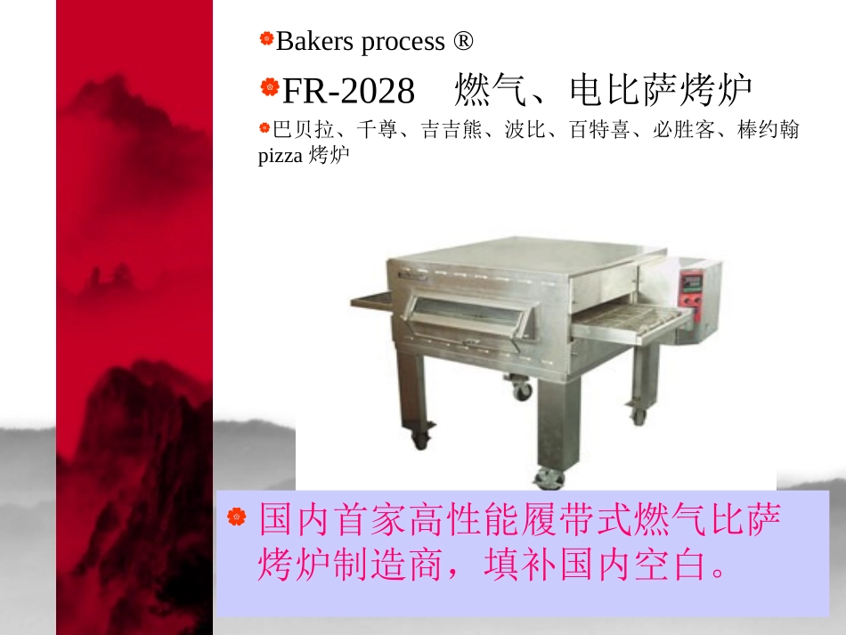 燃气比萨烤炉、披萨烤炉、匹萨烤炉产品资料_第1页