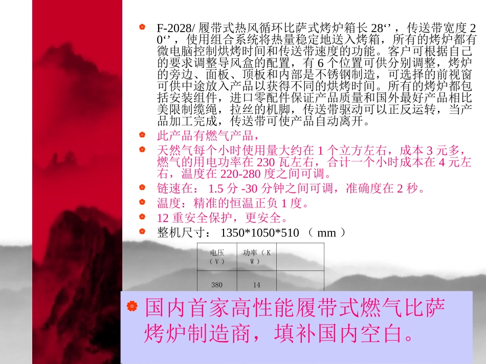 燃气比萨烤炉、披萨烤炉、匹萨烤炉产品资料_第3页