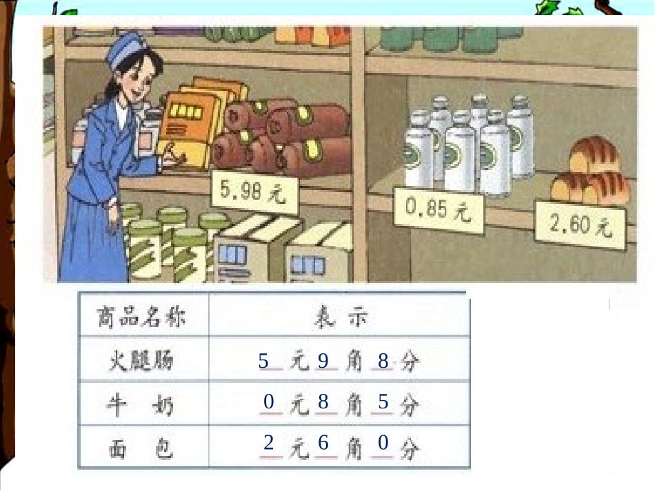 人教2011版小学数学三年级《认识小数》课件-(2)_第2页