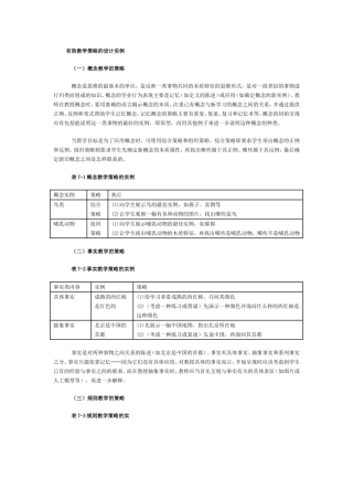 有效教学策略的设计实例