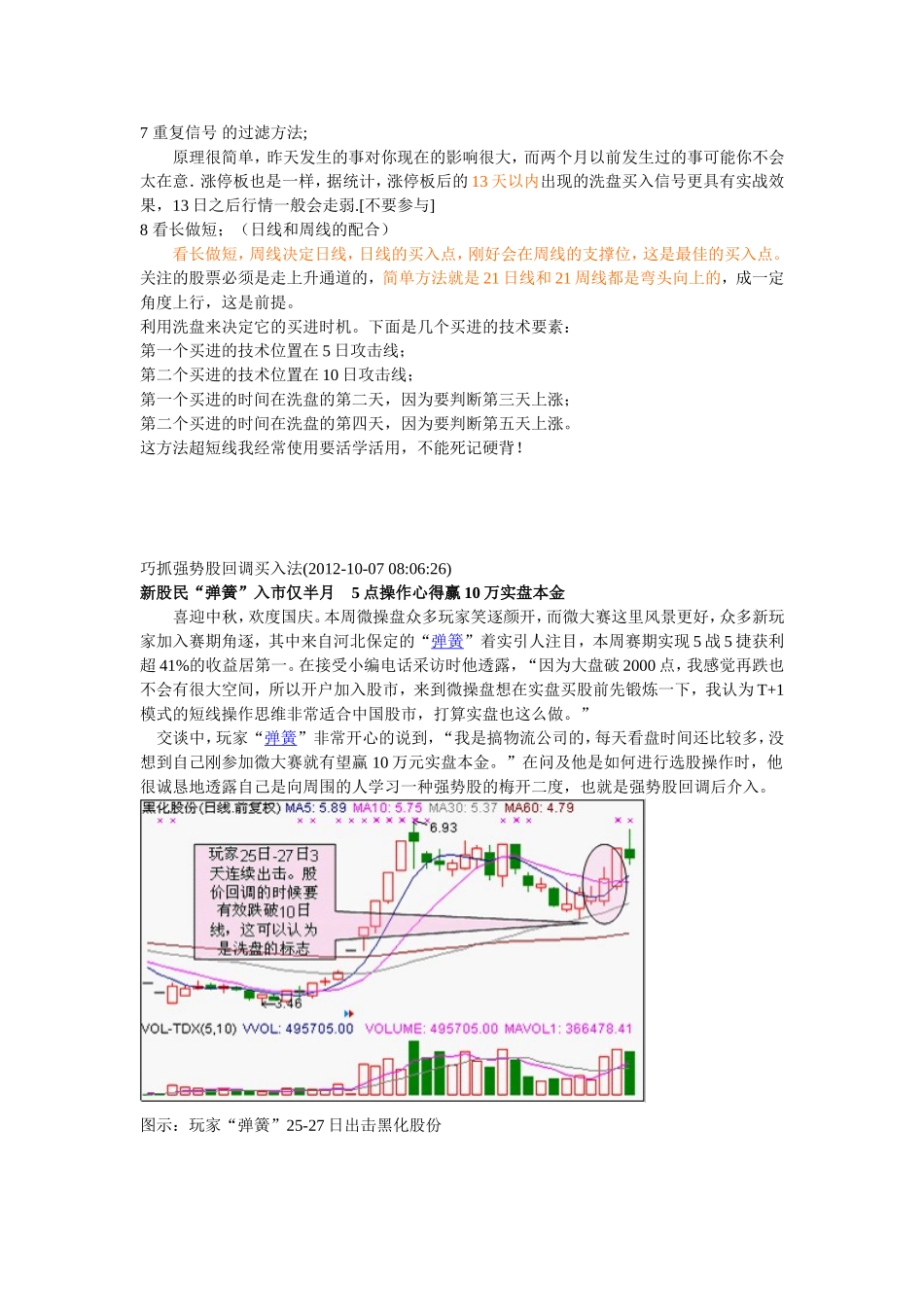 强势股回调的一些收集及感悟_第2页