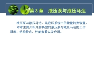第三章 液压泵与液压马达