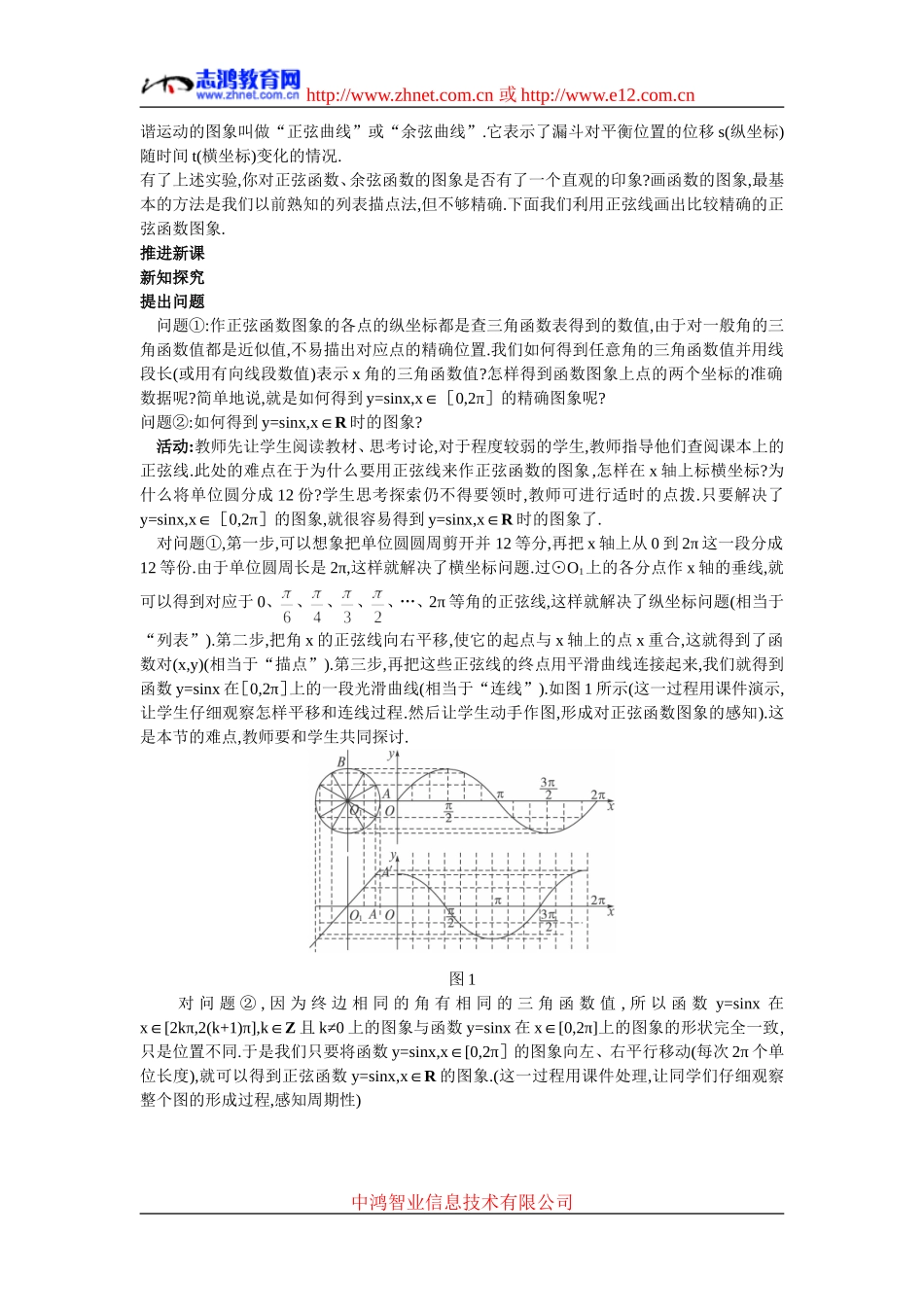 6.示范教案(1.4.1正弦函数、余弦函数的图象)_第2页
