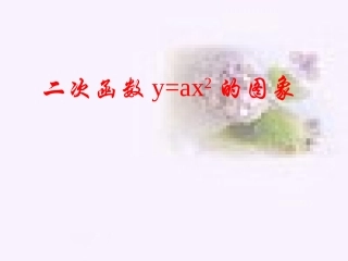 二次函数y=ax2的图象