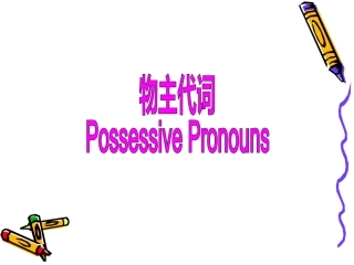物主代词复习课件