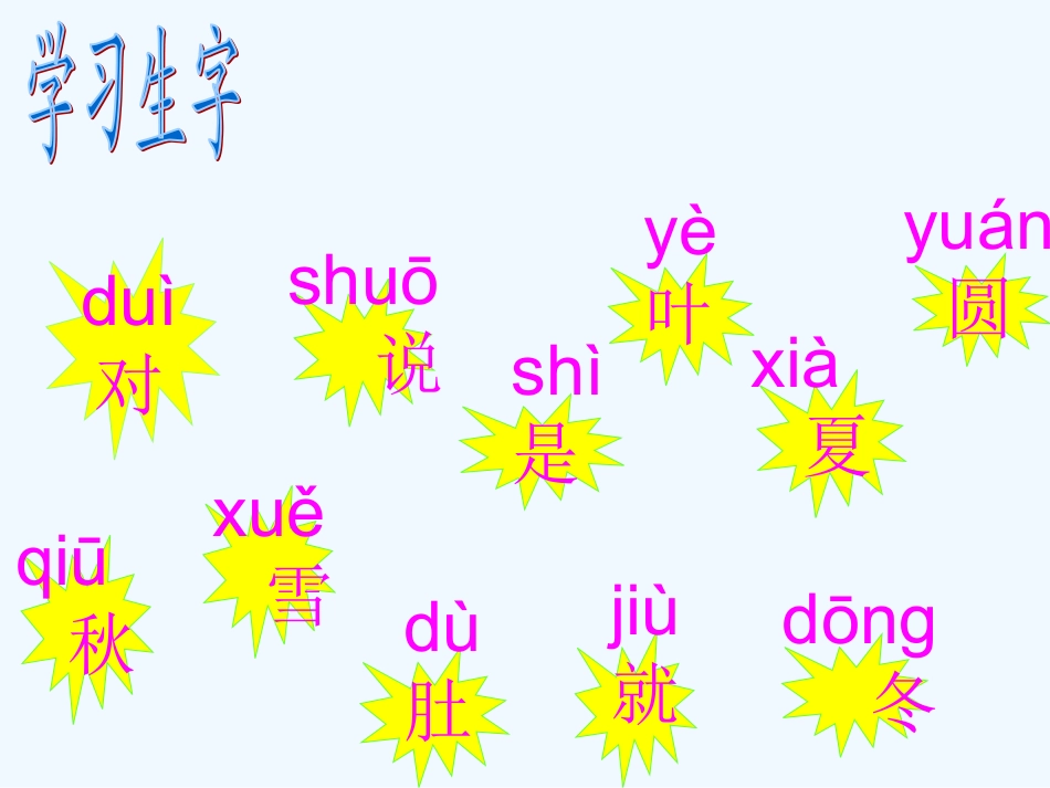(部编)人教2011课标版一年级上册《四季》PPT_第3页