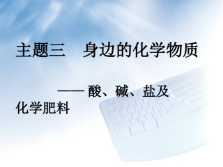 人教版初中化学《酸、碱、盐及---化学肥料》课件