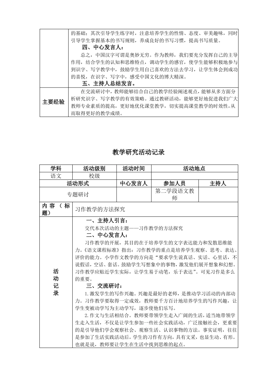 语文教研活动研讨发言记录表范文7篇_第3页