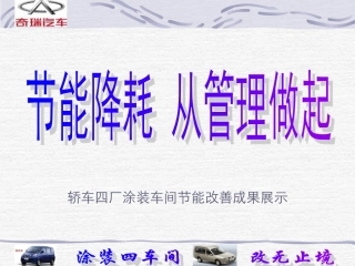 涂装四车间节能降耗 从管理做起