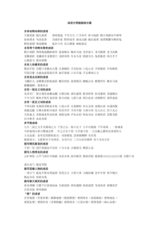 成语分类超级综合篇