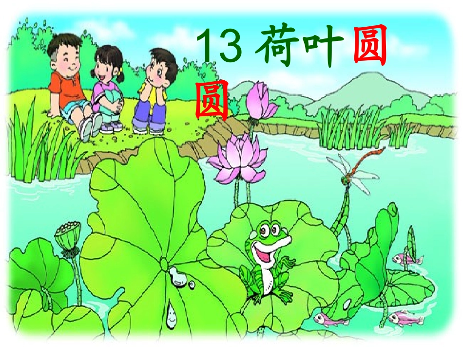 (部编)人教语文2011课标版一年级下册13、荷叶圆圆-(3)_第3页