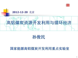 开发利用与循环经高铝煤炭资源济