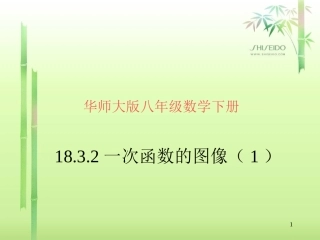 一次函数的图像华师版