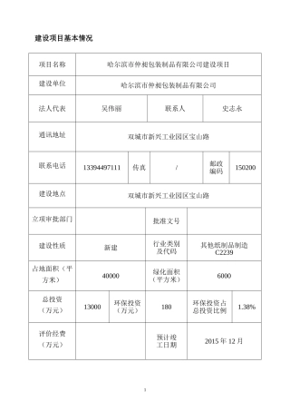 哈尔滨市仲昶包装制品有限公司建设项目(最终)