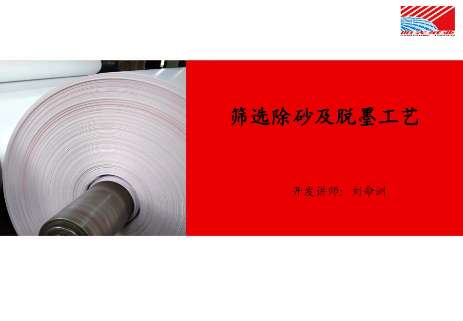 筛选除砂及脱墨工艺-刘命洲_第1页