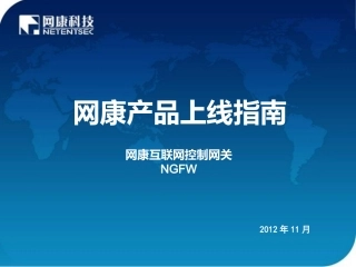 网康下一代防火墙--上线指南(新)