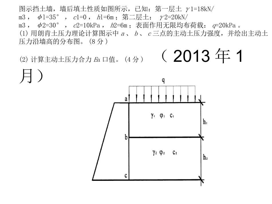 用朗肯土压力理论计算图示挡土墙上_第2页