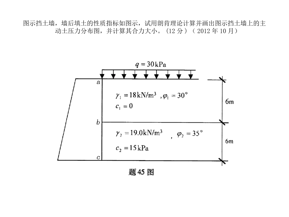 用朗肯土压力理论计算图示挡土墙上_第3页