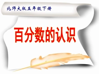 百分数的认识(1)