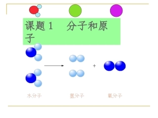 课题1分子和原子上课用PPT