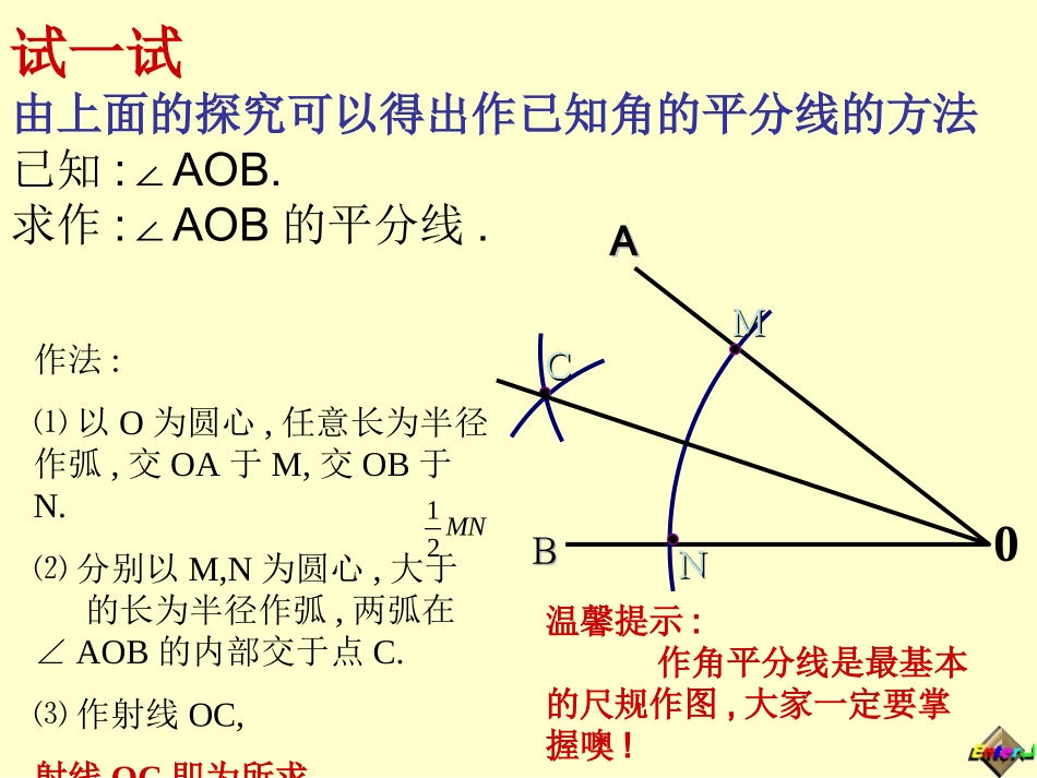 人教版八年级数学上册教学课件《12.3角平分线的性质》(共19张PPT)_第3页