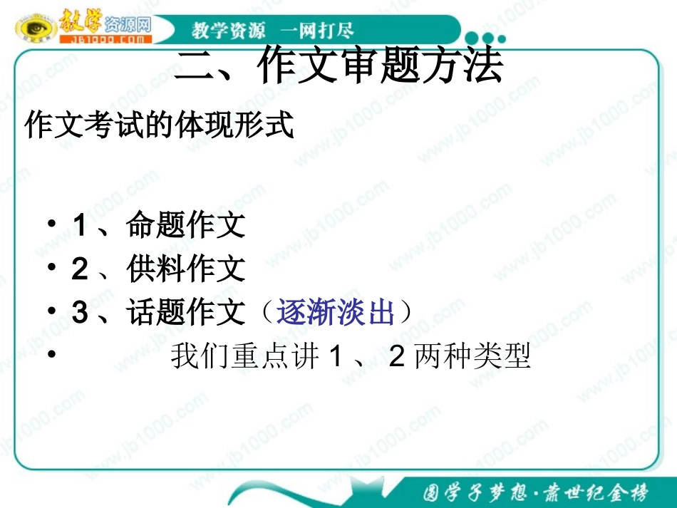 高考作文指导课件：高考作文的审题立意_第3页